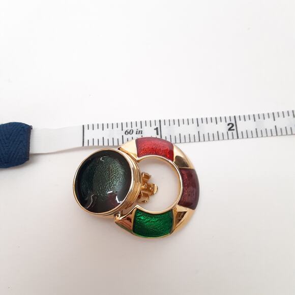 Vintage 80s Costume Jewelry Clip On Earrings 3 Pairs Craft L. Bott Doorknocker - Picture 13 of 13